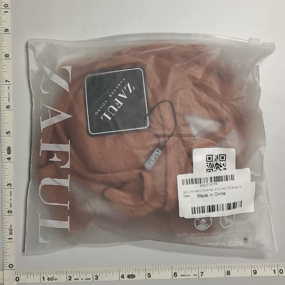 NWT ZAFUL Small V-wire Tankini Brown bikini set - Picture 3 of 6